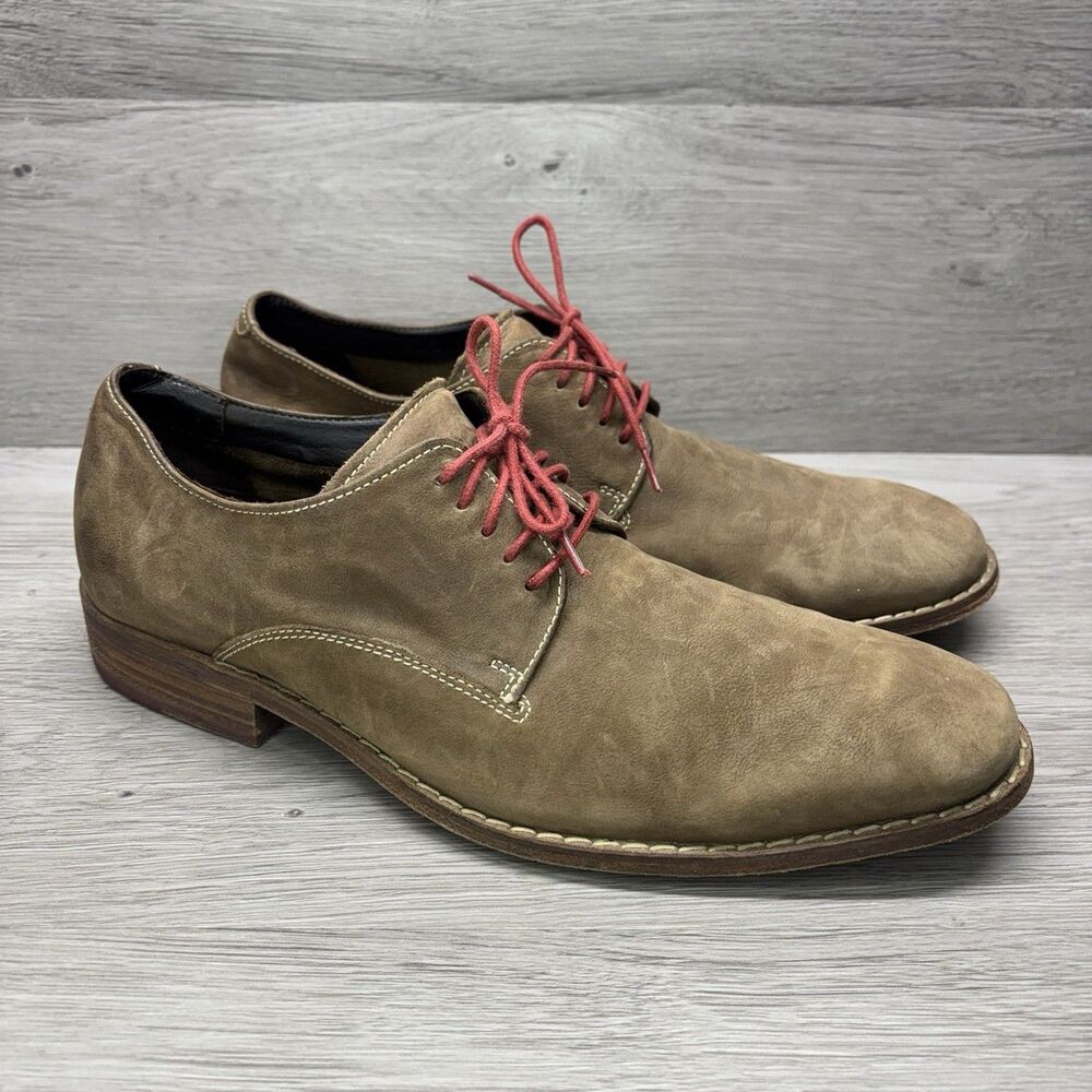 Cole Haan x NikeAir Leather Suede Oxford Dress Shoes Men’s 8.5 M Brown Red Laces